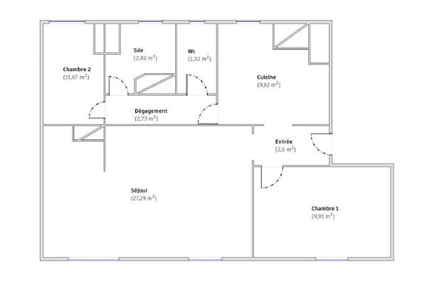 BEZONS _ Appartement 3 pièces 68m2 €229 000 ** - Référence 4457
