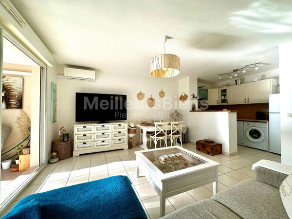 SUPERBE REZ DE JARDIN DE 45 M2 DANS RESIDENCE AVEC PISCINE