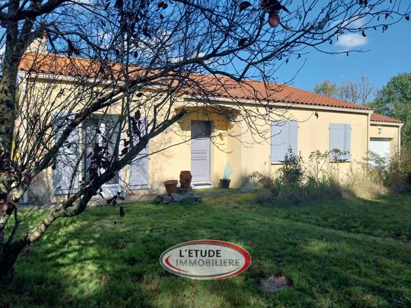 Machecoul-St Même : plain pied de 108.5 m², 4 chambres, double-garage, terrasse sur 1484 m² de parcelle !