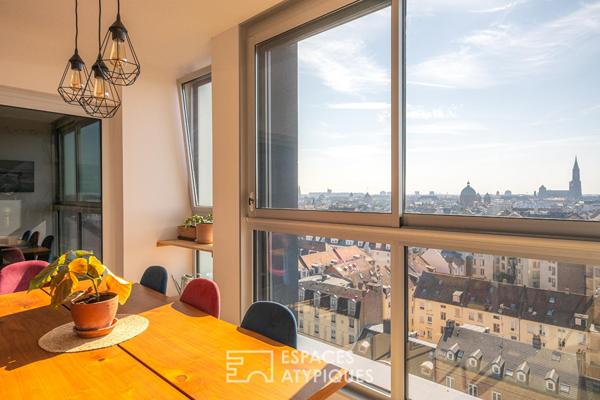 Appartement contemporain avec vue sur la Cathédrale et les Vosges.