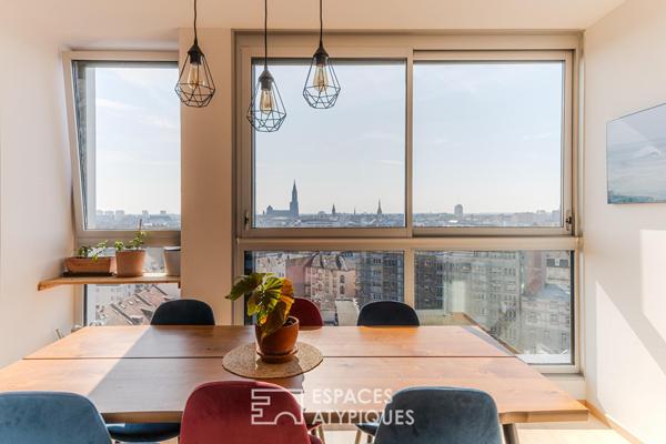 Appartement contemporain avec vue sur la Cathédrale et les Vosges.