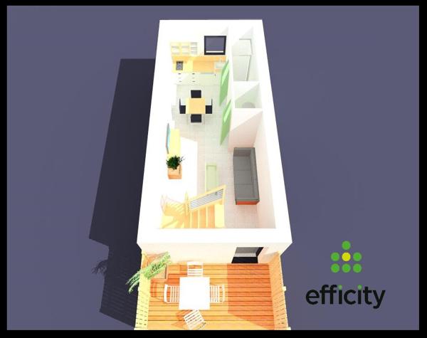 Appartement 1 pièce - 35 m² Exclusivité efficity