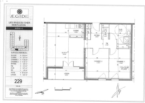 Appartement de 67,57 m²