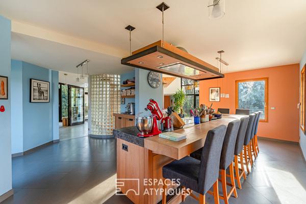 Maison d’architecte avec piscine dans le parc de Maisons-Laffitte