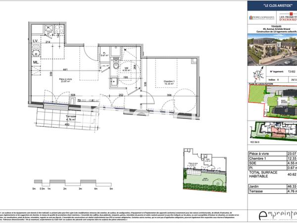 À vendre Appartement 2 pièces 40.7 m² - Touques 14800