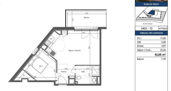 Appartement à vendre 2 pièces 42 m² Challans