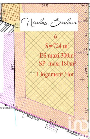 Terrain à vendre 724 m² Aubignan