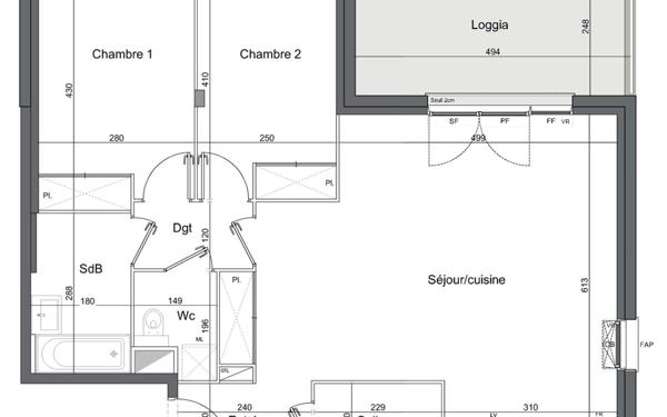 Appartement à vendre    3 pièces • 71,68 m2 Mérignac