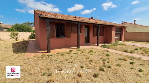 Exclusivité  à TREBES - Villa 4 faces - Plain-pied -  2 chambres + 1 bureau  76 m2