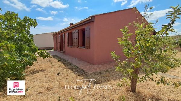 Exclusivité  à TREBES - Villa 4 faces - Plain-pied -  2 chambres + 1 bureau  76 m2