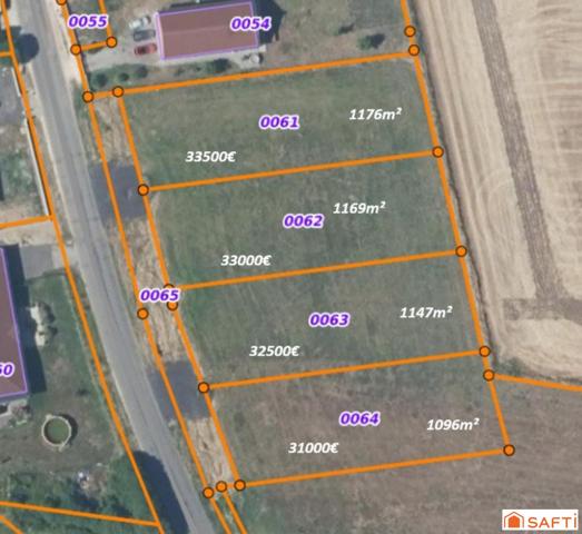 Terrain à bâtir 1096 m²