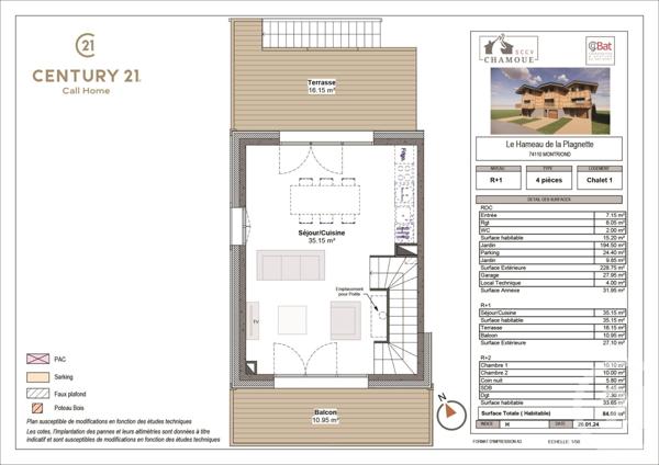Appartement Triplex à vendre  4 pièces - 87,05 m2 MONTRIOND - 74