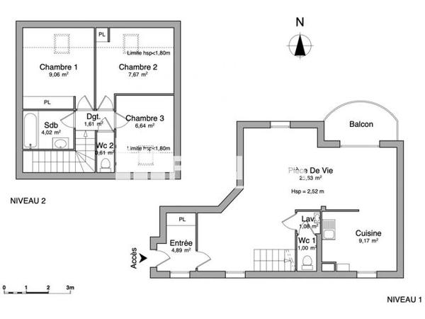 Location Appartement 4 pièces 71.38 m² - 43, RUE JOANNY AUGE Roanne 42300