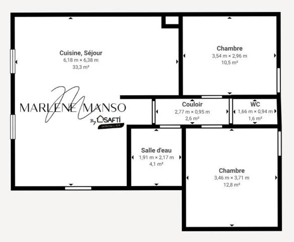 T3 lumineux de 64 m² avec jardin, terrasse et 2 places