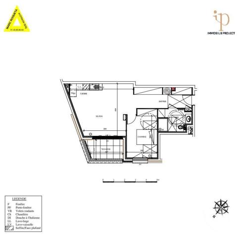 Appartement F2 à vendre  2 pièces - 52,93 m2 LA VARENNE ST HILAIRE - 94