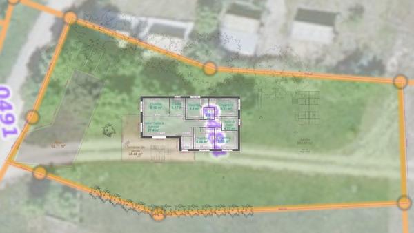 Terrain plat viabilisé à Étival (1164 m²)