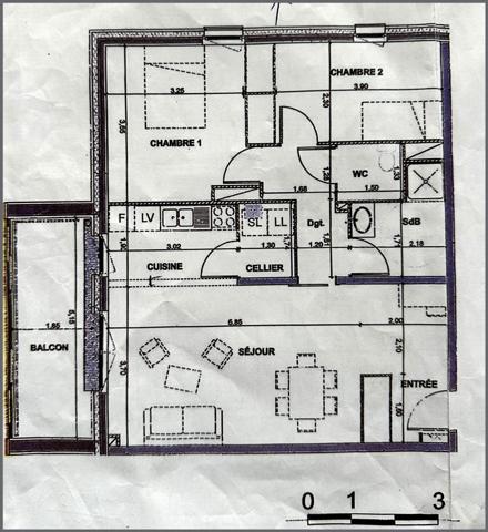 Grand T3 avec balcon, ascenseur et parking !