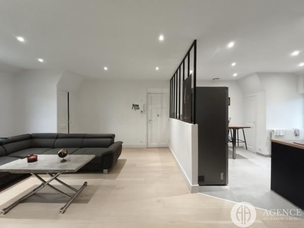Appartement meublé, garage et terrain