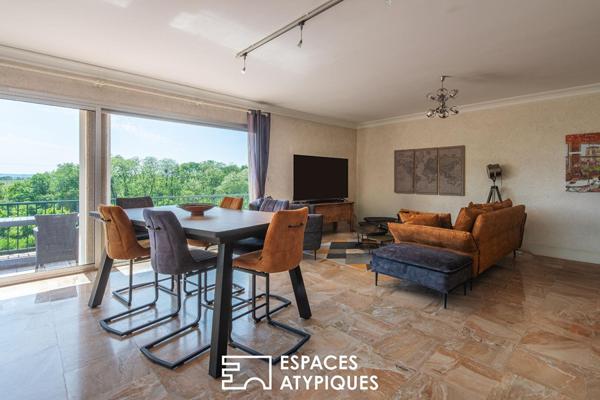 Maison de charme avec étang dans un cadre verdoyant
