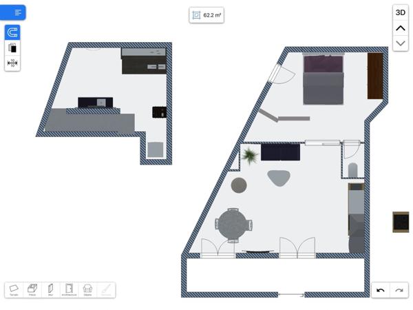 Appartement T1 totalement rénové de 40 M2 à 250 M à pied de la mer et proche de l'hippodrome de Deauville