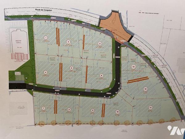 Terrain à bâtir viabilisé de 520 m² situé sur la Commune de Comblanchien Route de Corgoloin