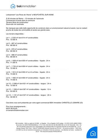 Terrain de 1 558 m²