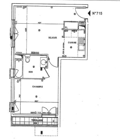 Appartement de 46.52 m²