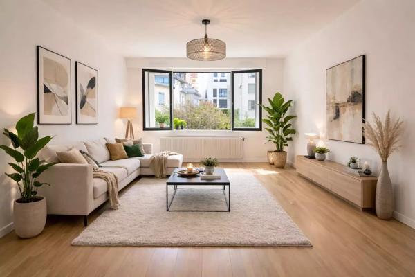 Lyon 6ᵉ – T3 lumineux de 74 m² en RDC surélevé – Résidence avec jardin