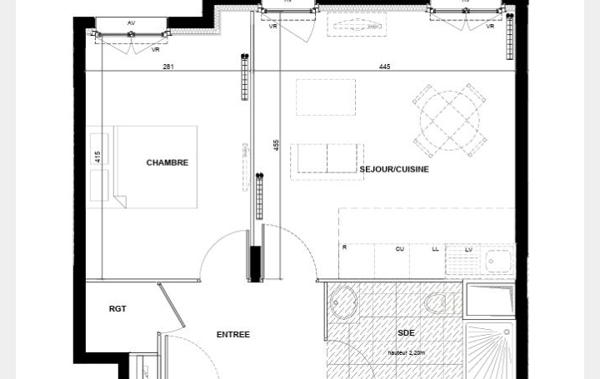 Vente Appartement P2 2P - 44m2 plein centre PK inclus neuf Drancy   