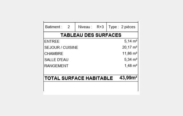 Vente Appartement P2 2P - 44m2 plein centre PK inclus neuf Drancy   