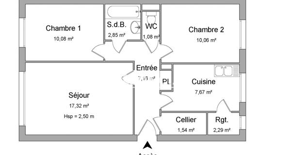 Location Appartement 3 pièces 60.05 m² - Limoges 87000