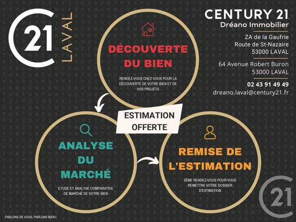 Maison à vendre  3 pièces - 73 m2 LOUVERNE - 53