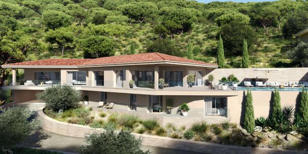 Villa en baie de Saint Tropez 6 pièces  Plage Piscine Pool house et jardin privatif