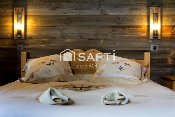 Propriété alpine d'exeption ski aux pieds avec Vue Mont Blanc