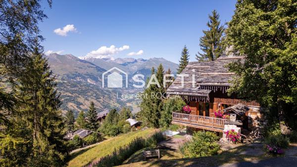 Propriété alpine d'exeption ski aux pieds avec Vue Mont Blanc