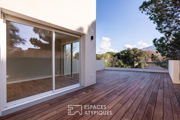 Maison style tiny house avec vue