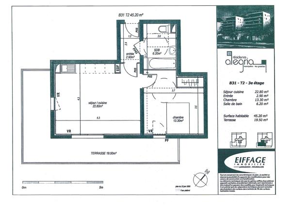 Appartement · Vente Montpellier (34070) 2 pièces · 45m²
