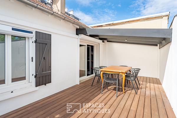 Duplex dernier étage avec terrasse , quartier Alma