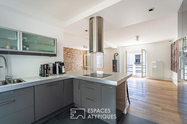 Duplex dernier étage avec terrasse , quartier Alma