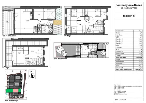 Maison à vendre  5 pièces - 127,91 m2 FONTENAY AUX ROSES - 92