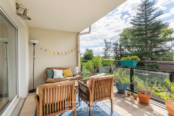 Toit terrasse familial au coeur d’un parc