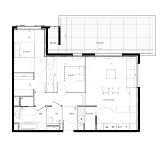 Appartement à vendre 3 pièces 79 m² Baillargues