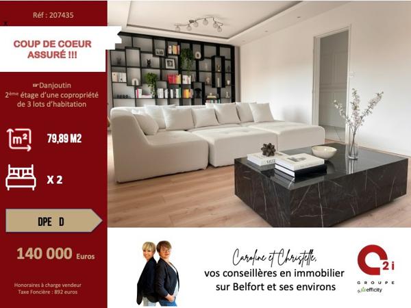 Appartement 3 pièces - 88 m² Exclusivité efficity