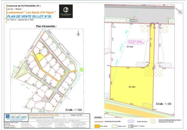 Vente / Terrain constructible à Puygouzon (81990)