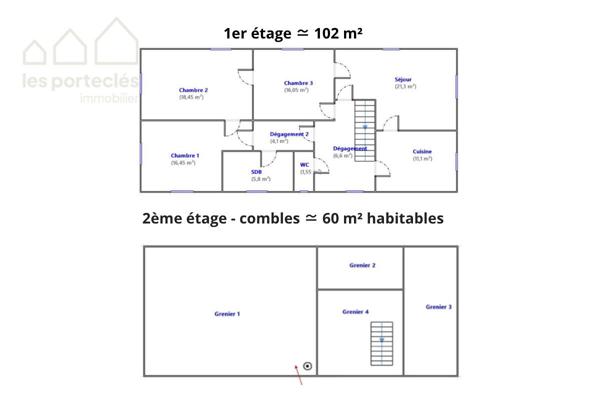 Immeuble de rapport 260 m² sur 8 ares