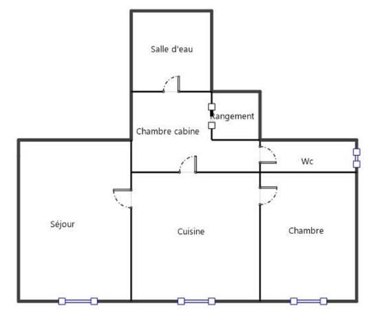 Appartement 3 pièces - 55 m² Exclusivité efficity