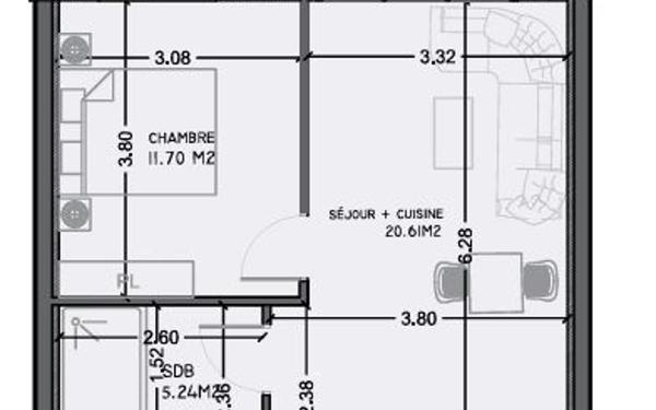 Appartement à vendre    2 pièces • 38,95 m2 Morsang-sur-Orge