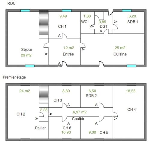 Maison 7 pièces - 176 m² Exclusivité efficity