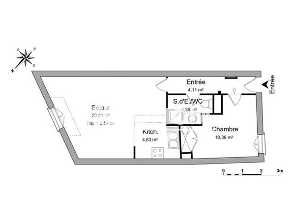 Location Appartement 2 pièces 43.26 m² - 7 RUE DE LA BOUCHERIE Limoges 87000