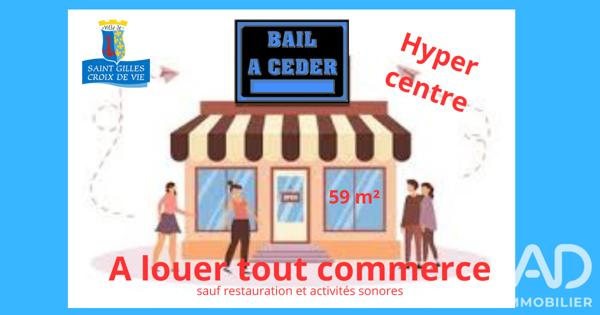 Droit au bail à vendre 58,69 m² Saint-Gilles-Croix-de-Vie